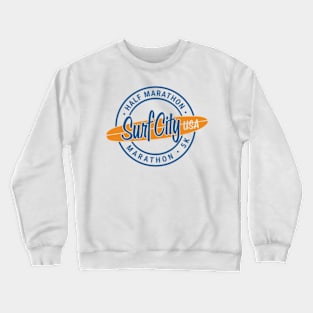 surf city usa marathon Crewneck Sweatshirt